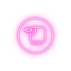 Plug connector neon icon