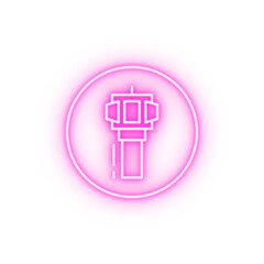 Plug connector neon icon