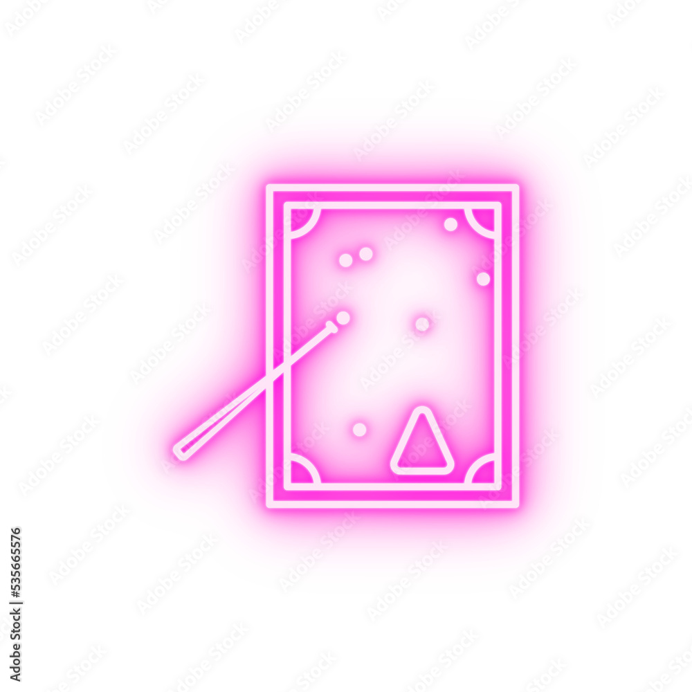 Poster Billiard casino neon icon