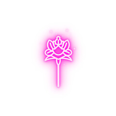 China flower China culture neon icon