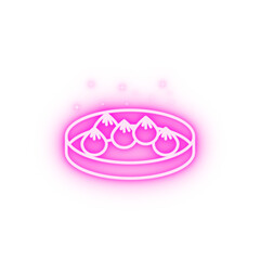 Bun China food China culture neon icon
