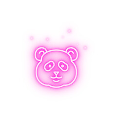 Panda China culture animal neon icon