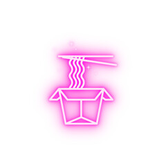 China fast food Noodle ramen China culture neon icon