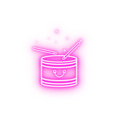 Drum musical drumsticks China culture neon icon