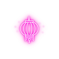 Decoration China culture paper lamp neon icon