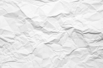 White Crumpled Paper Texture Background