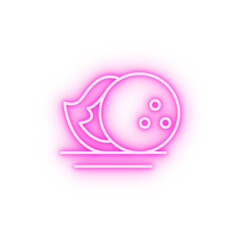 Bowling ball fire neon icon