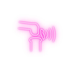 Bone broken fracture neon icon