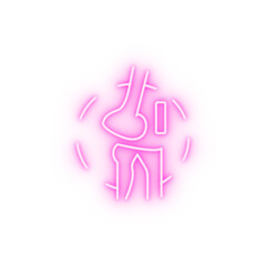 Bone fracture broken neon icon