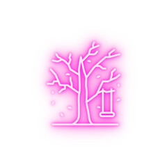 Tree neon icon