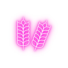 Wheat neon icon