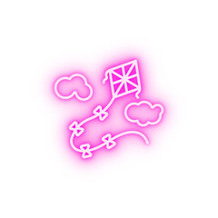Obraz premium Kite neon icon