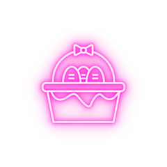 Breads neon icon