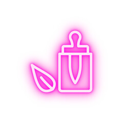 Bach flower leaf neon icon