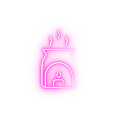 Aromatherapy neon icon