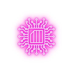 Chip nanotech neon icon