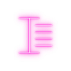 align italic style text neon icon