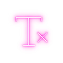 formatting remove text neon icon