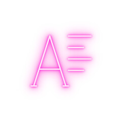 align font text neon icon