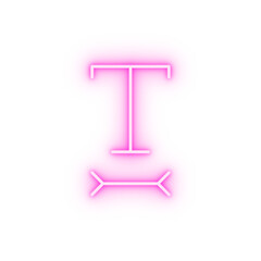 format horizontal scale text neon icon