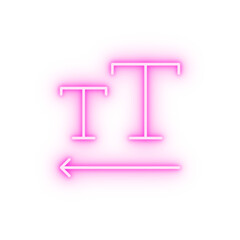 direction format left text neon icon