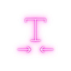 format horizontal scale text neon icon