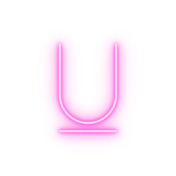 format text underline neon icon