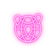 Location neon icon