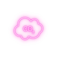 CO2 energy neon icon