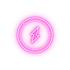 Circle energy neon icon