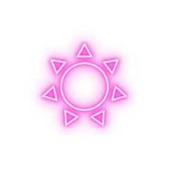Solar energy neon icon