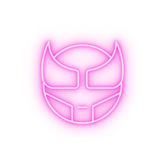 Superhero emotions neon icon