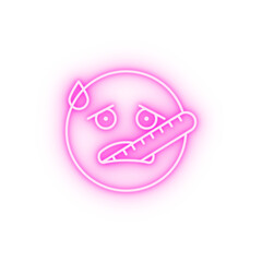Obraz premium Fever emotions neon icon