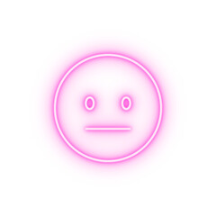Doubt emotions neon icon