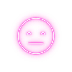 Agree smiling emotions neon icon