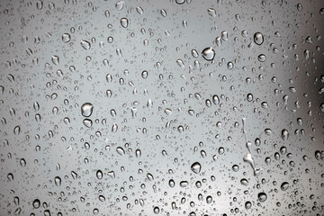 water drops on glass