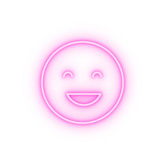 Fototapeta premium Happy emotions neon icon