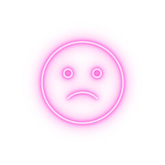Fototapeta premium Sad emotions neon icon