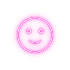 Smiling emotions neon icon