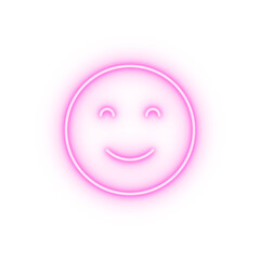 Smiling emotions neon icon
