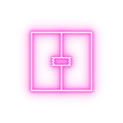 Box closed neon icon