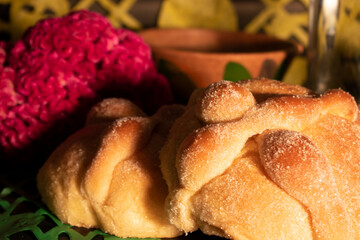 Traditional day of the dead offering in mexico