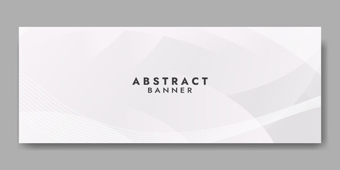 Abstract White Fluid Banner Template. Modern background design. gradient color. Dynamic Waves. Liquid shapes composition. Fit for banners