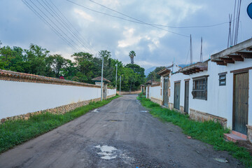 Fototapeta na wymiar little white town in Colombia