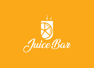 Juice Bar Logo Design template. Fresh juice logo vector. 
