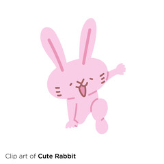 ウサギのキャラクターイラストシリーズ　「ウサギのヒーロー」