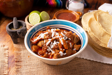 Pancita. Also known as Menudo or Mondongo, it is a typical dish from Mexico and other countries, it is prepared with beef tripe and dried chilies accompanied by corn tortillas.