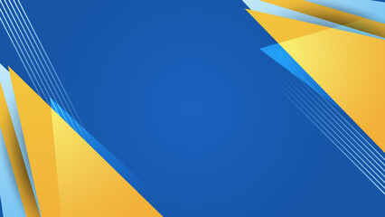 Blue background with orange and yellow color composition in abstract. For banners, sale banner template. Vector abstract graphic design banner pattern presentation background web template.