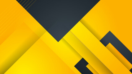 Black background with yellow geometric shapes
