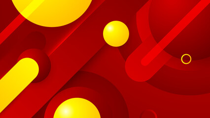 Abstract modern background gradient color. Red and pink gradient with lines hexagon geometric halftone decoration. For business presentation template